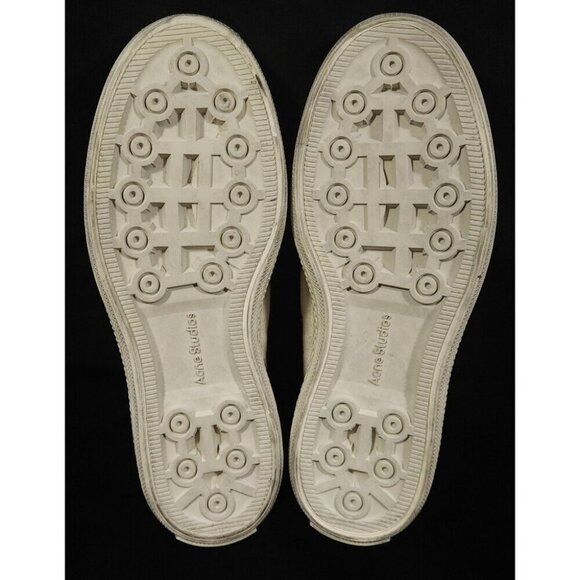 Acne Studios Distressed Ballow Tumbled Slip On Sneaker 37 7 Womens Beige $280 - Picture 8 of 10